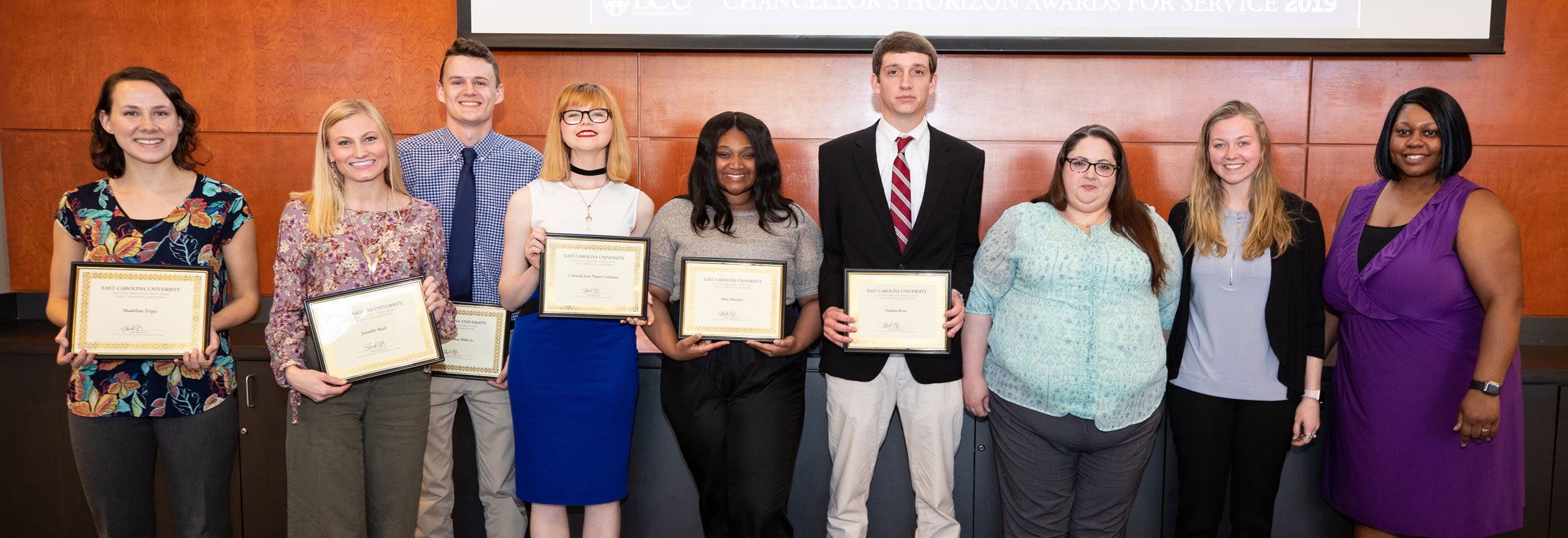 Student recipients of the State Employees' Credit Union Public Fellows Internship Program.