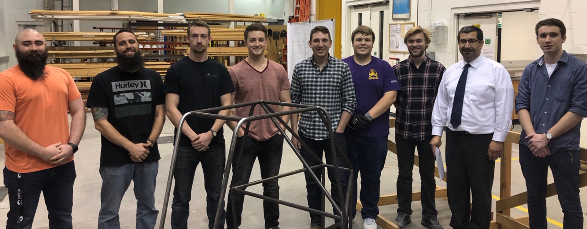 Students from the Department of Engineering and other programs designed and built the buggy from scratch in less than two semesters. The team was funded in part by ECU’s Center for Sustainable Energy and Environmental Engineering.