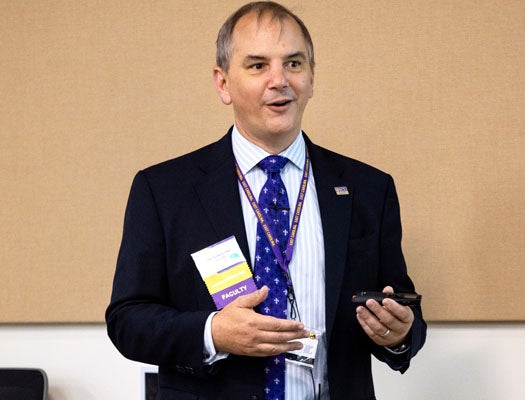 Dr. Peter Schmidt, vice dean of the Brody School of Medicine, led the planning of the new Re-Designing Health Care conference. (Photo by Rhett Butler)