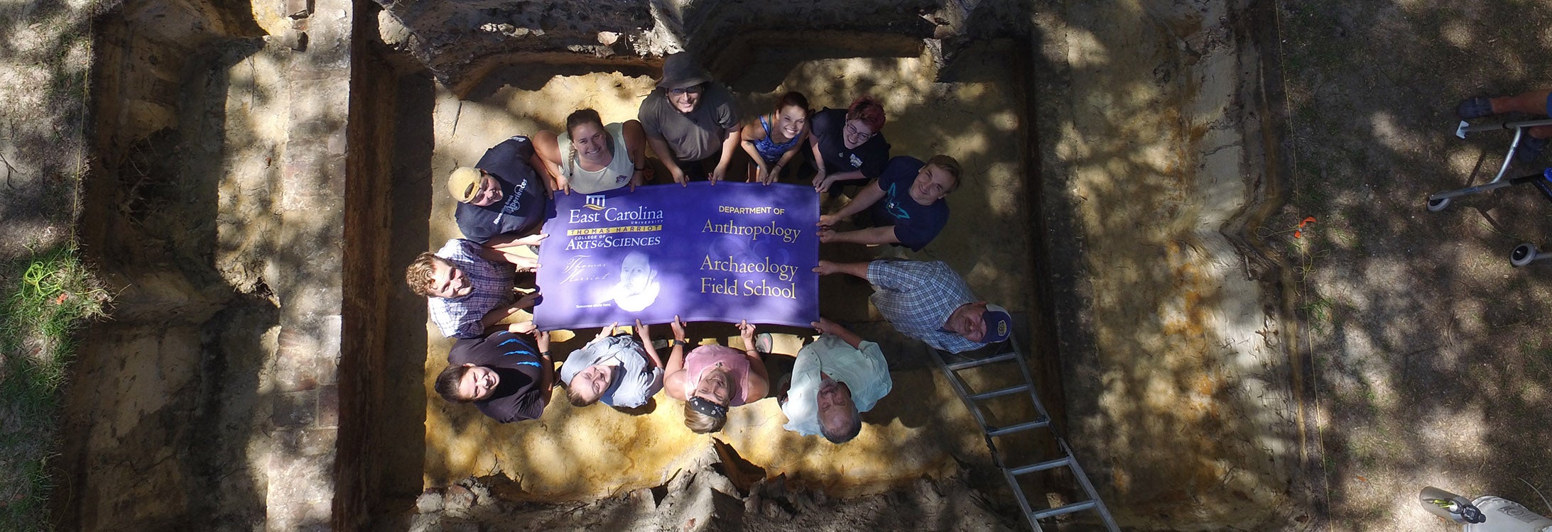 A dozen ECU students spent four weeks this summer excavating the remains of a previously unknown 18th century tavern near Southport. <br>(Photo courtesy of Drew Conca, Brunswick Town Historic Site)