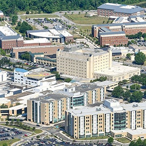 Vidant Medical Center and ECU Health Sciences Campus aerial photo