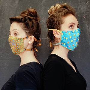 Photographers and friends, Mercedes Jelinek and Lucy Plato Clark, make up to 50 masks a day for people who are at high-risk of falling ill to COVID-19.