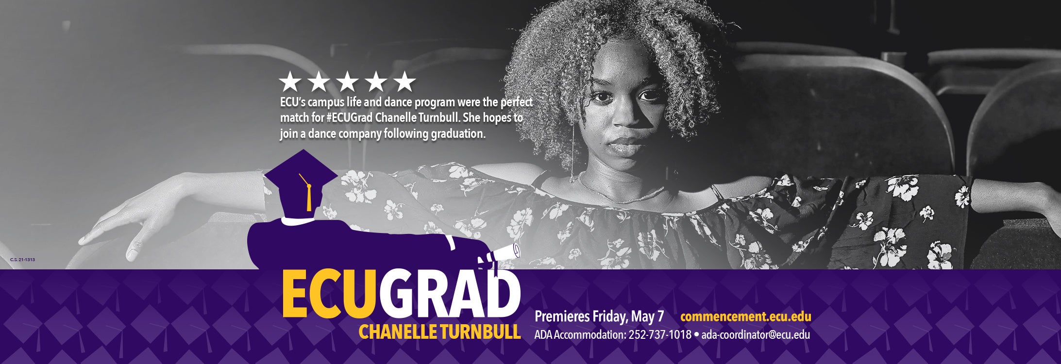 ECU's campus life and dance program were the perfect match for graduate Chanelle Turnbull. She hopes to join a dance company following graduation.