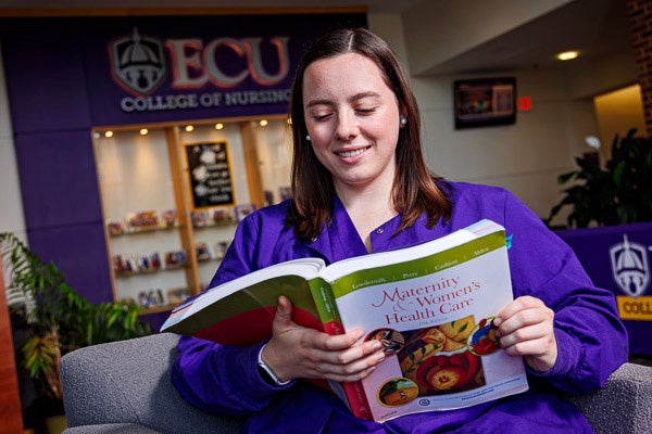 Teresa Hupp, a student in ECU’s College of Nursing, hopes to eventually become a nurse educator to help prepare the next generation of nurses.