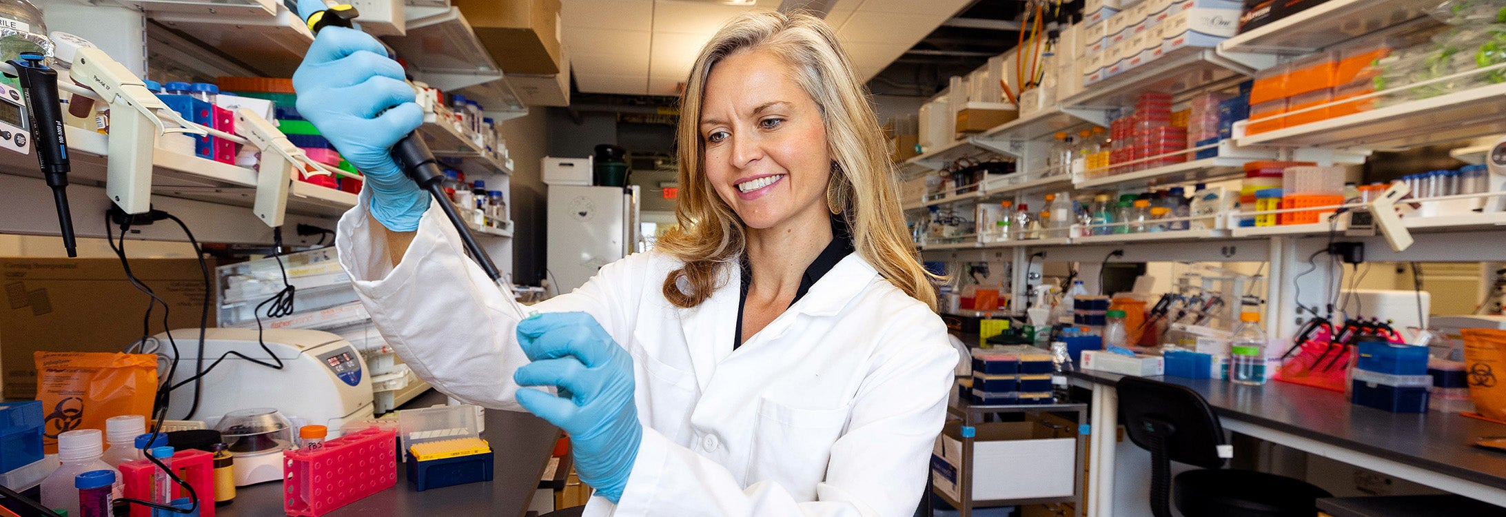 ECU Brody School of Medicine assistant professor  Dr. Karen Litwa was named the recipient of a $1.2 million research grant from the National Science Foundation for her research into brain development. (Photos by Rhett Butler)