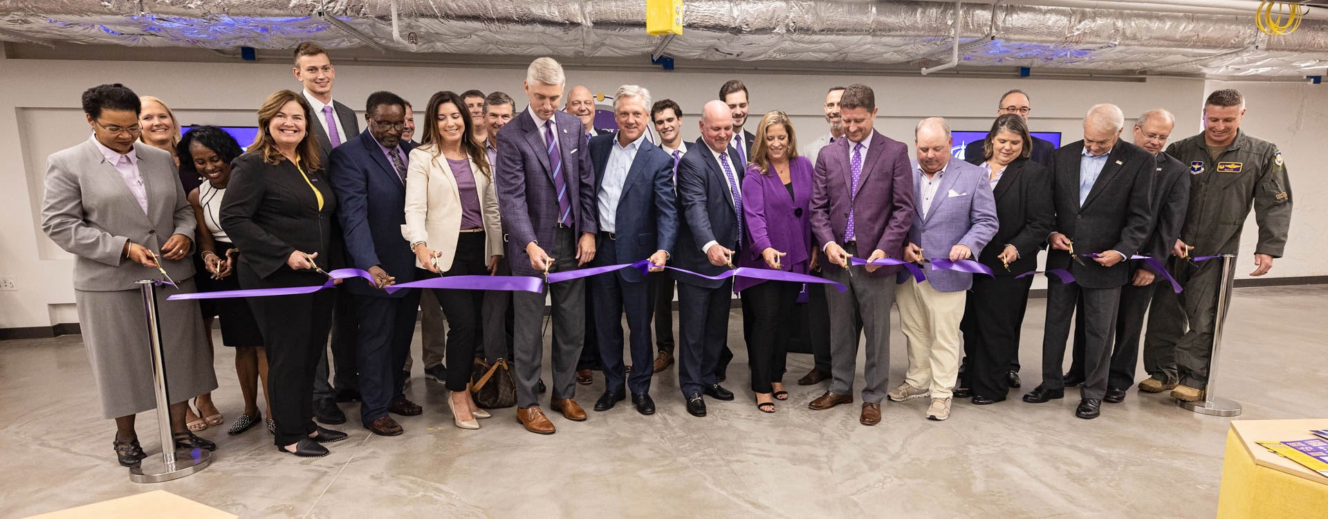ECU officials and friends celebrated the official opening and ribbon cutting for the Isley Innovation Hub. 