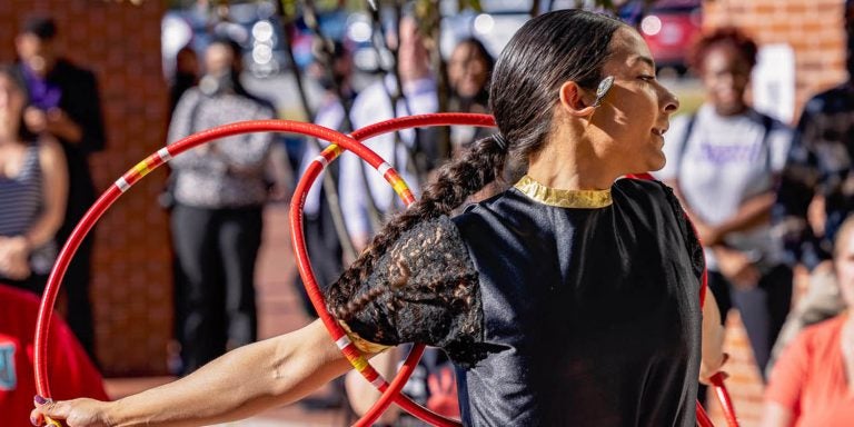 ECU dedicated a new space outside the Main Campus Student Center to honor and recognize the region’s Indigenous communities in November. The university was recognized as a 2022 Diversity Champion by INSIGHT magazine. (Photos by Cliff Hollis)