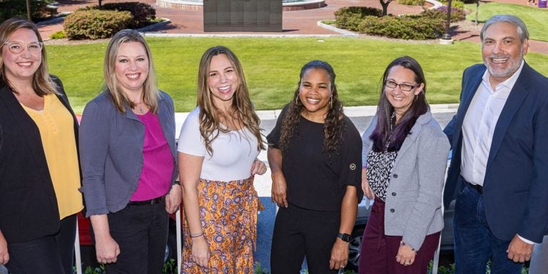 Six ECU College of Education faculty members are working on the edPIRATE grant. From left, they are Dr. Jennifer Gallagher, Dr. Karen Jones, Dr. Amy Swain, Dr. Christy Howard, Dr. Kristen Cuthrell and Dr. Matthew Militello.
