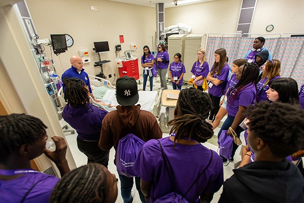 Students from across eastern North Carolina visited the East Carolina University Health Science Campus on Oct. 15 to learn about the opportunities ahead of them in a variety of health care professions.