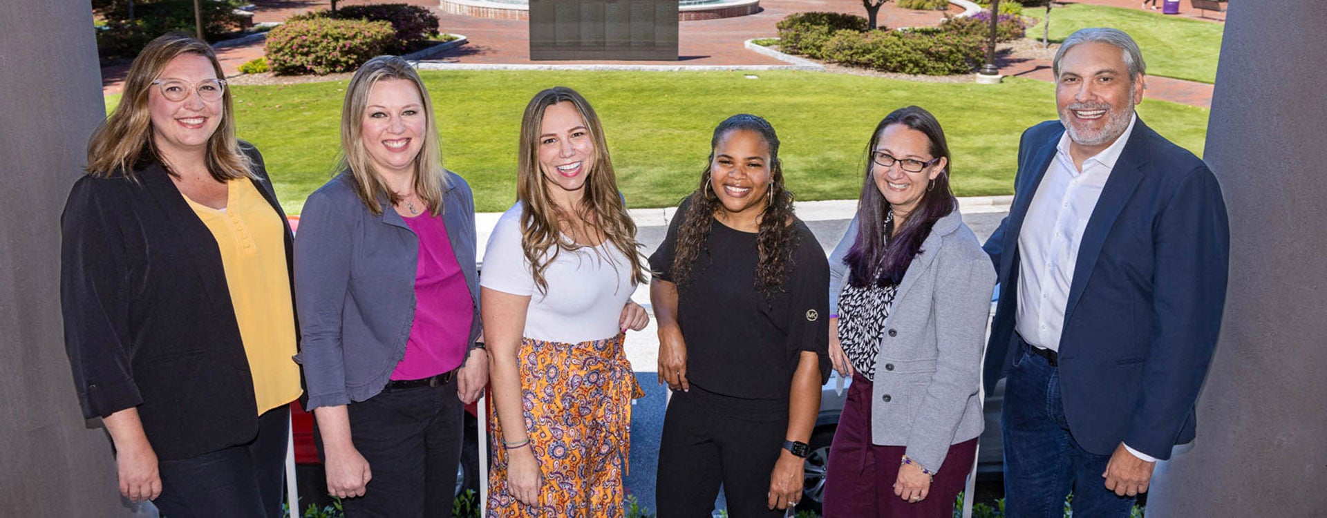 Six ECU College of Education faculty members are working on the edPIRATE grant. From left, they are Dr. Jennifer Gallagher, Dr. Karen Jones, Dr. Amy Swain, Dr. Christy Howard, Dr. Kristen Cuthrell and Dr. Matthew Militello. 
