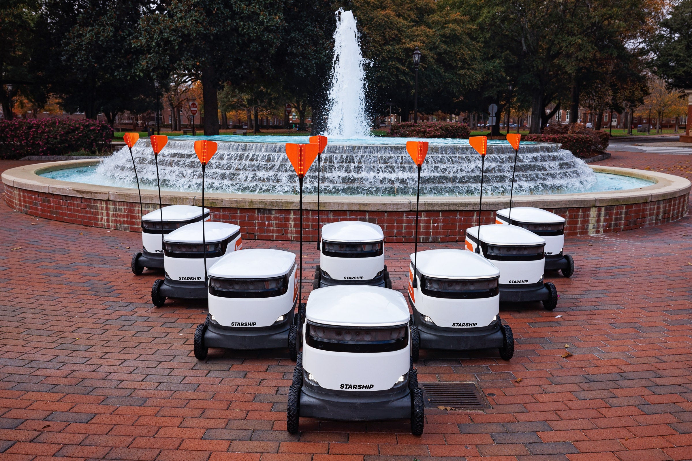 A fleet of autonomous robots now provides food deliveries on ECU’s main campus through the Grubhub app. 