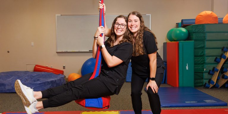 Identical twins Madison and Skylar Rogan are enrolled in the College of Allied Health Science’s Occupational Therapy master’s degree program at East Carolina University.
