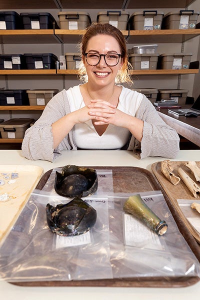 Scattergood's love for archaeology and history began as a kid when she'd watch History Channel and PBS programming with her father. 