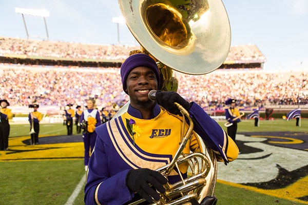 Blackmon has served in a leadership role with the Marching Pirates since 2019, along with working with ECU Transit and serving as president of the ECU's Phi Beta Sigma chapter. 