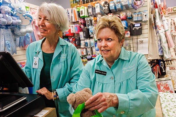 The Service League of Greenville manages three gift shops at ECU Health, two snack carts, coffee kiosks and vending machines throughout the medical center.