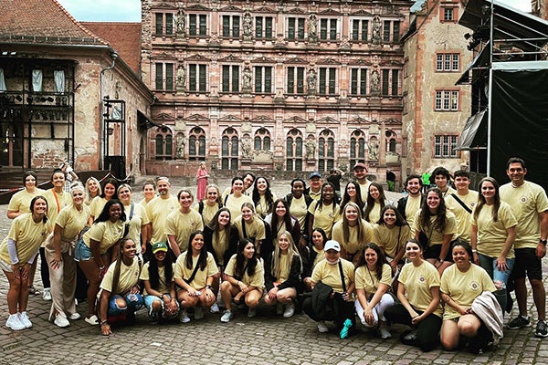 Forty students from ECU’s College of Health and Human Performance traveled across Europe last summer, including a stop at Heidelberg Castle in Heidelberg, Germany. 