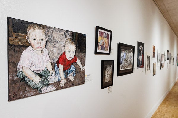 Visitors can see about 165 pieces of art that received Scholastic Art and Writing Awards on exhibit in East Carolina University's Gray Gallery.