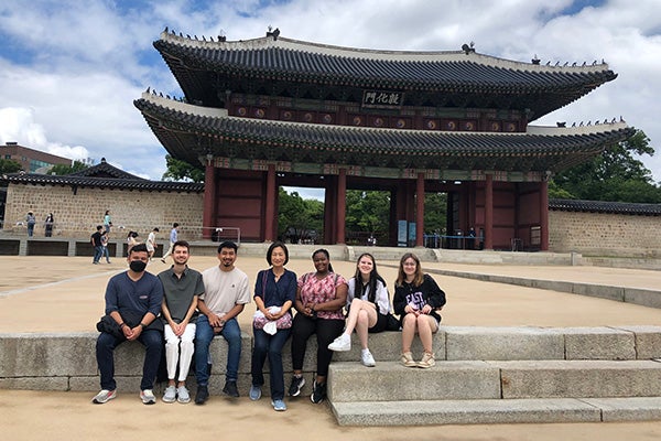 Six students from the Thomas Harriot College of Arts and Sciences, led by Misun Hur, studied abroad in Seoul, South Korea, getting hands-on exposure to key principles of sustainable urbanism. 