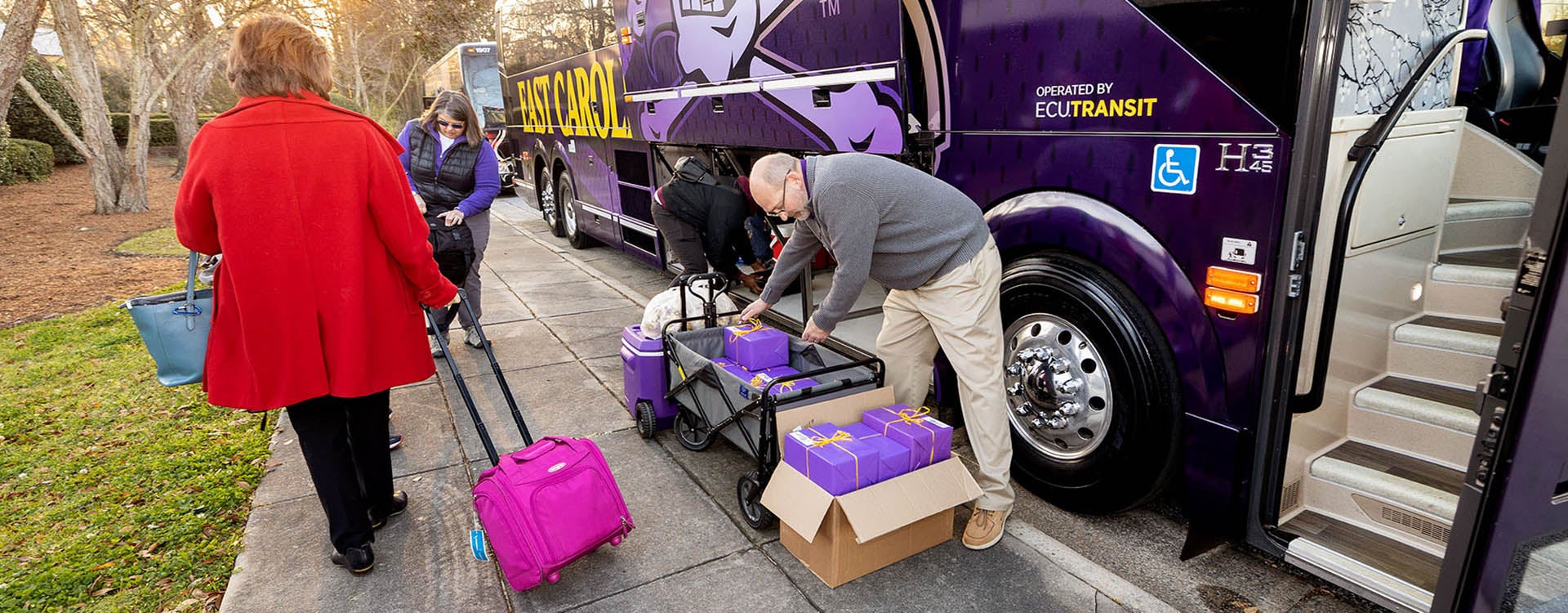 The goal of the bus tour is to engage with community partners and explore ways to connect ECU's knowledge and skills with the needs of regional industries, organizations and nonprofits.