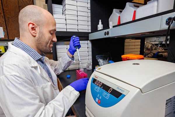 Alessandro Didonna's research at East Carolina University includes searching for a therapeutic solution to multiple sclerosis progression that perhaps offers help with other diseases such as Alzheimer’s.