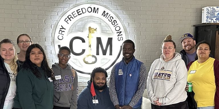 East Carolina University students volunteered at a nonprofit organization dedicated to ending human trafficking during Mystery Service on Saturday.
