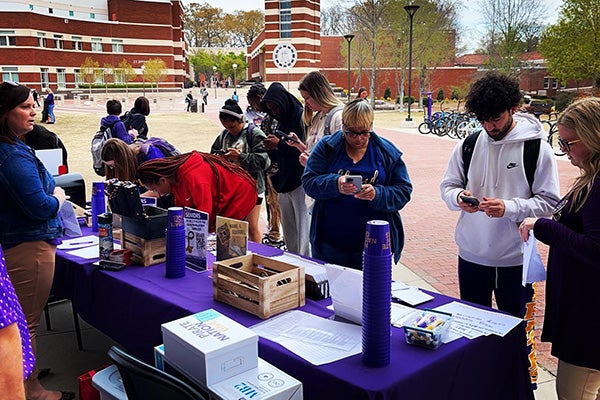 ECU students lined up to participate by sharing Pirate Nation Gives content on social media, thanking donors and giving support the university.