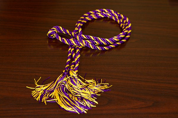 For the first time during Pirate Nation Gives, graduating students can purchase philanthropy honor cords to wear during commencement. The program is part of the university’s effort to increase participation opportunities during its annual day of giving.