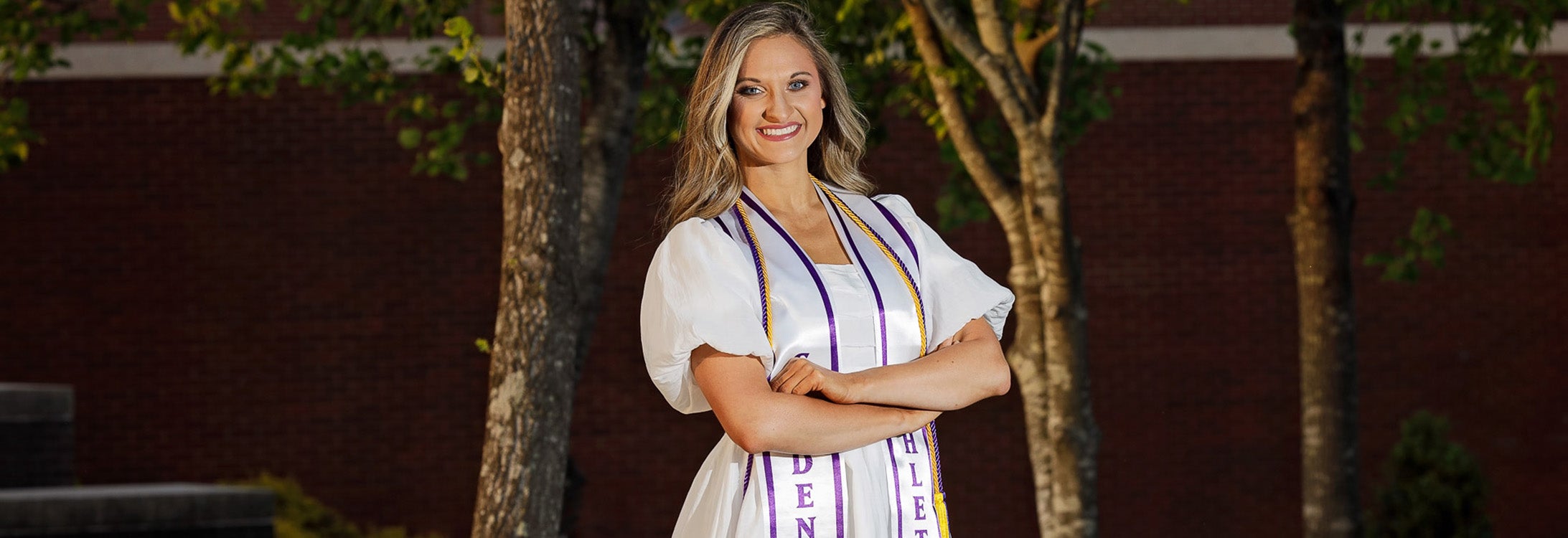 East Carolina University graduating senior Hunter Holland credits the support at ECU for helping her reach the finish line.