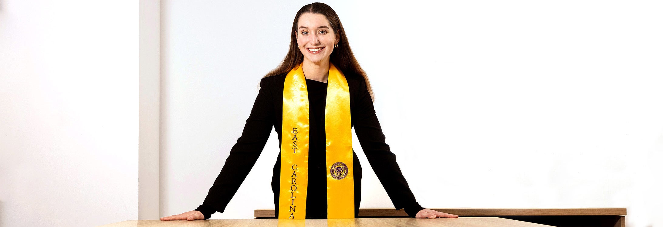 Jordan Anderson took in every opportunity offered to her through the College of Business and Honors College during her time at East Carolina University. (Photos by Rhett Butler)