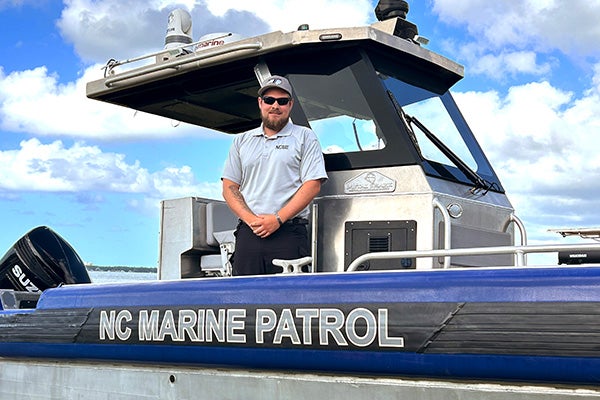 Austin Glenn was an intern for the North Carolina Division of Marine Fisheries where he worked with the Marine Patrol. (Contributed photo)