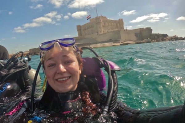 Rollins’ favorite experience included diving at the Pharaoh’s site, the underwater remains of the ancient lighthouse of Alexandria, located next to the Citadel of Qaitbay.