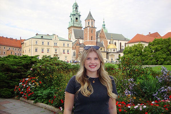 ECU College of Nursing student spent a week in Poland assisting with research into how European nurses can provide culturally appropriate care for members of the Ukrainian diaspora .