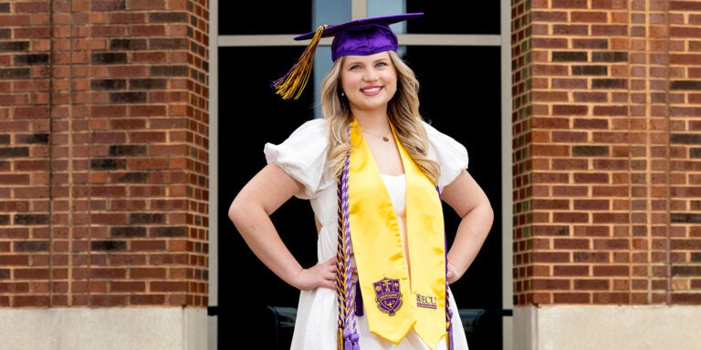 Lauren Briggs’ is a graduate of ECU’s College of Nursing and will return to Pirate Nation for her graduate studies. (Photo by Rhett Butler)