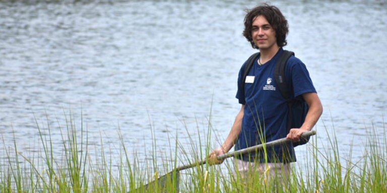 Dietrich Downing works with North Carolina Coastal Federation staff and other interns to research the conditions of North Carolina’s wetlands with East Carolina University's Public Fellows SECU Public Fellows Internship program.