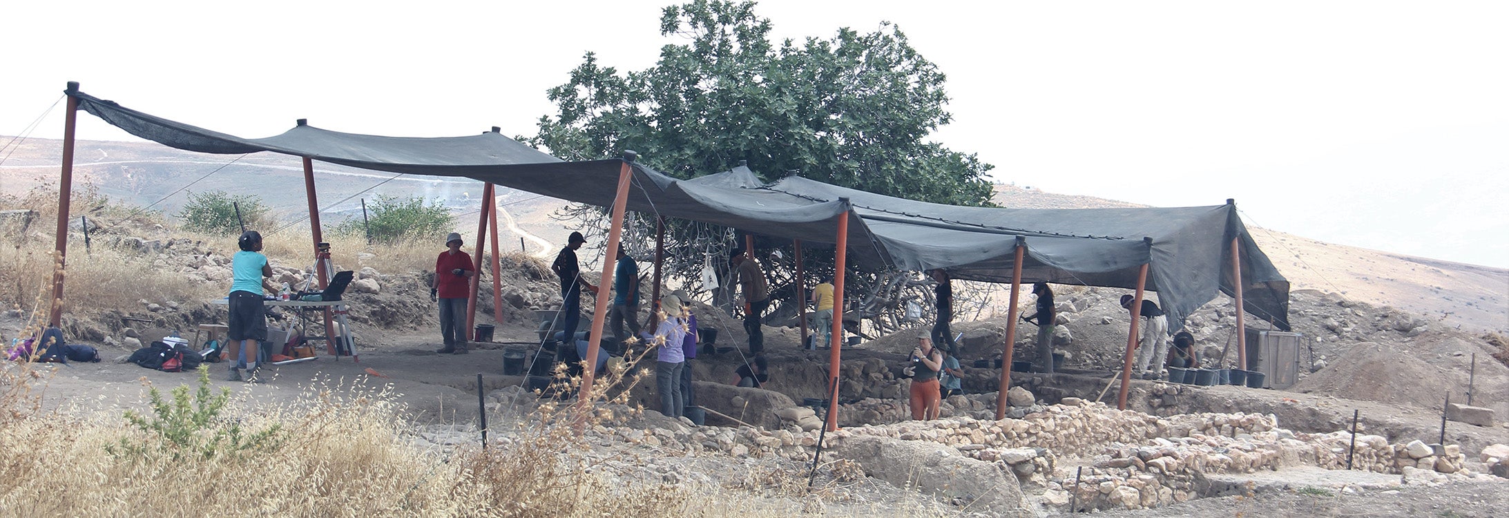 A large group of researchers work at the Abel Beth Maacah excavation site in Israel during the summer. The team was joined by East Carolina University graduate student Madie Elsner who conducted research for her thesis project at the site. (Contributed photos)