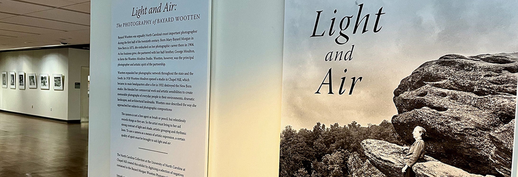 “Light and Air” is on display in the Janice Hardison Faulkner Gallery on the second floor of the library through May 15. (Photos by Ronnie Woodward)