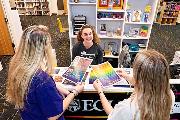 The Dr. Jesse R. Peel LGBTQ Center opened in 2019 in ECU’s Main Campus Student Center. (ECU News photo)