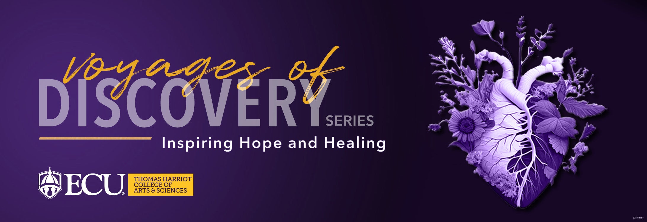 This year's Voyages of Discovery Series will feature an accomplished actor and an Olympic gymnast who will address the theme of inspiring hope and healing. (ECU Graphic by Creative Services)