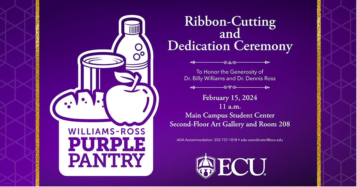 ECU Purple Pantry ribbon cutting and naming ceremony honoring donors ...